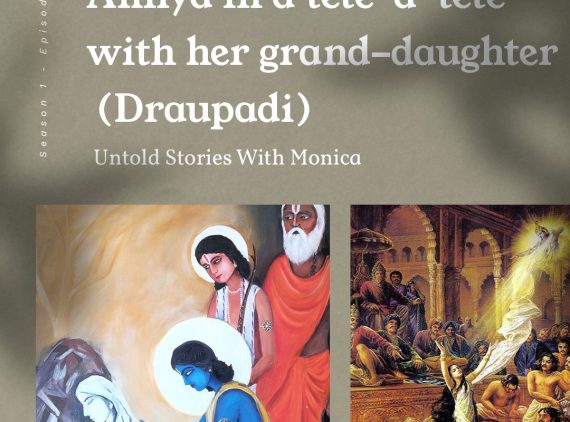 Ahilya in a tete-a-tete with her grand-daughter (Draupadi).